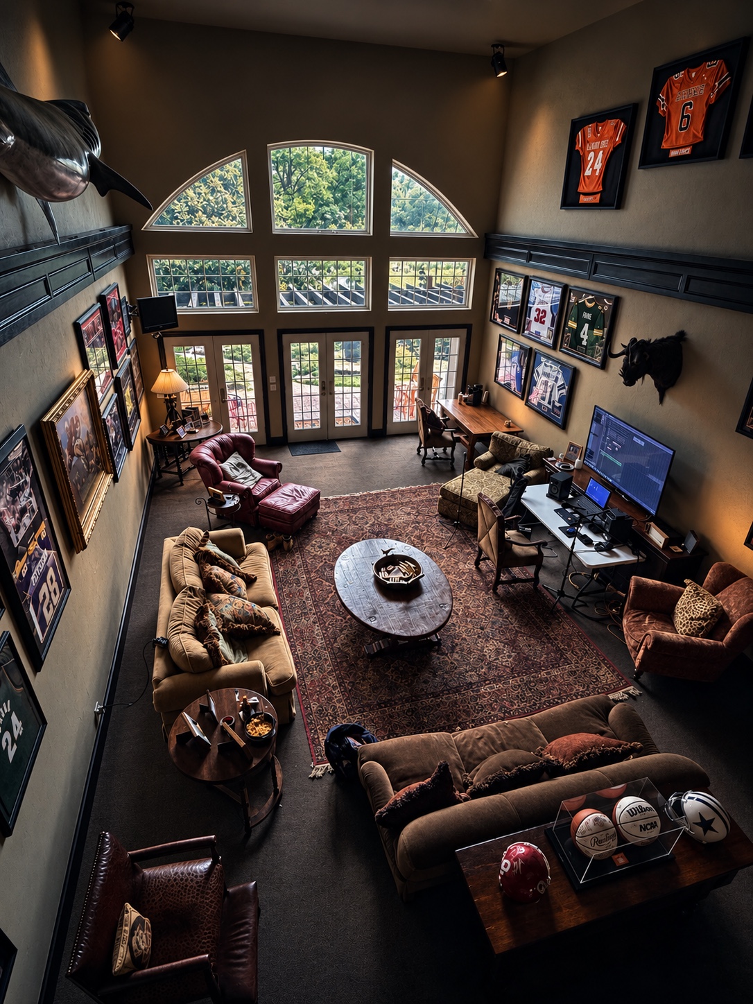 Full view of the OUTONSPACE Studios recording room in Norman, Oklahoma